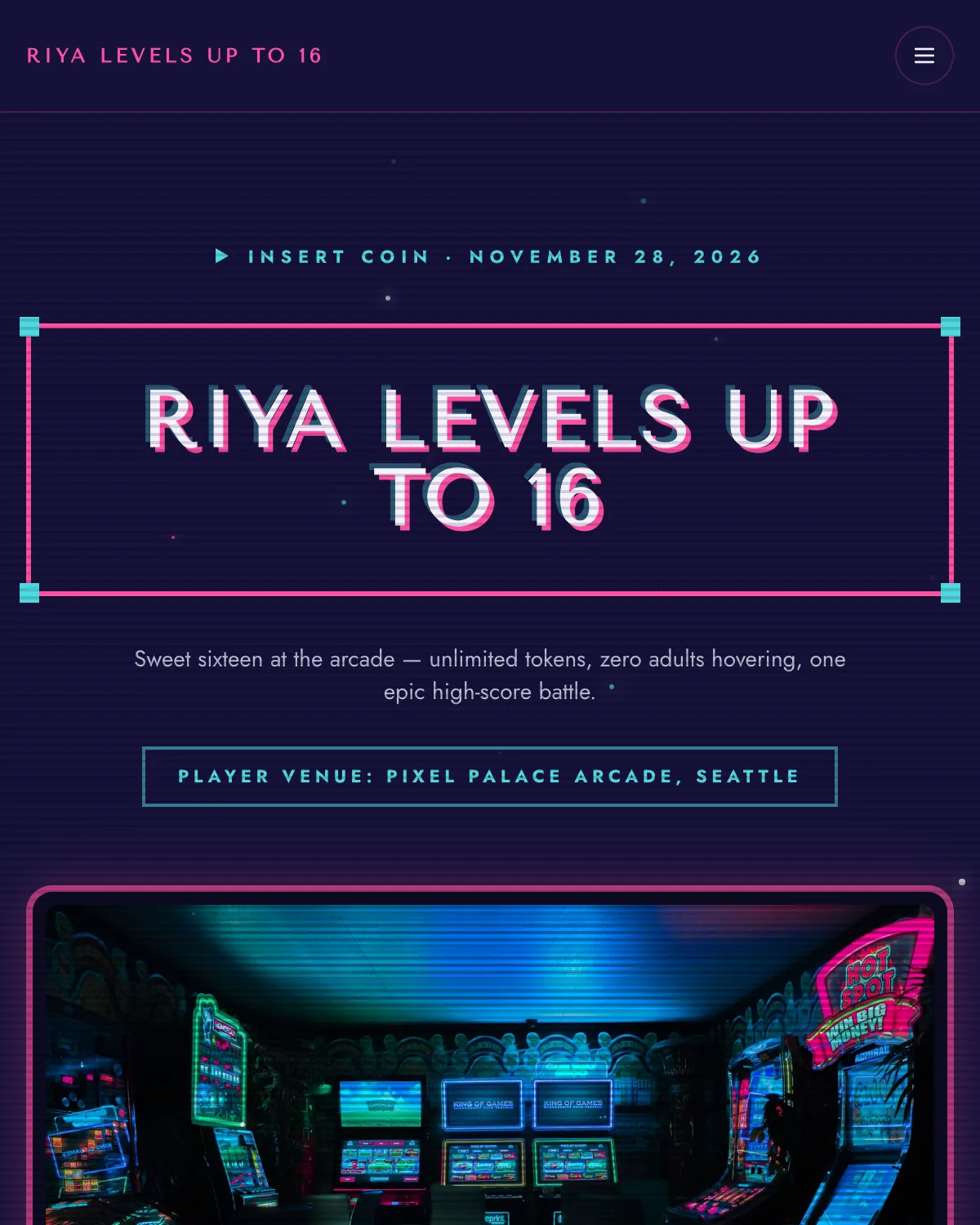 Arcade template preview