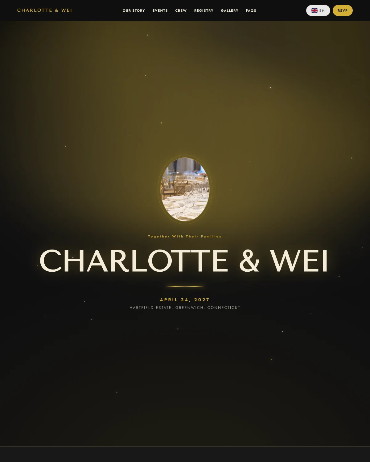 Aurora animated wedding invitation