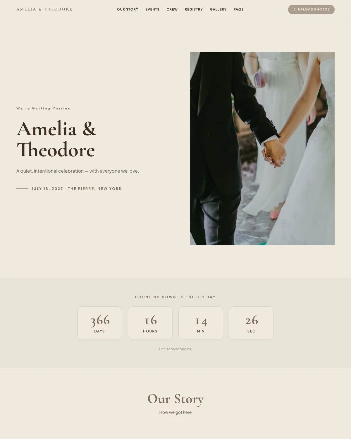 Hush template preview