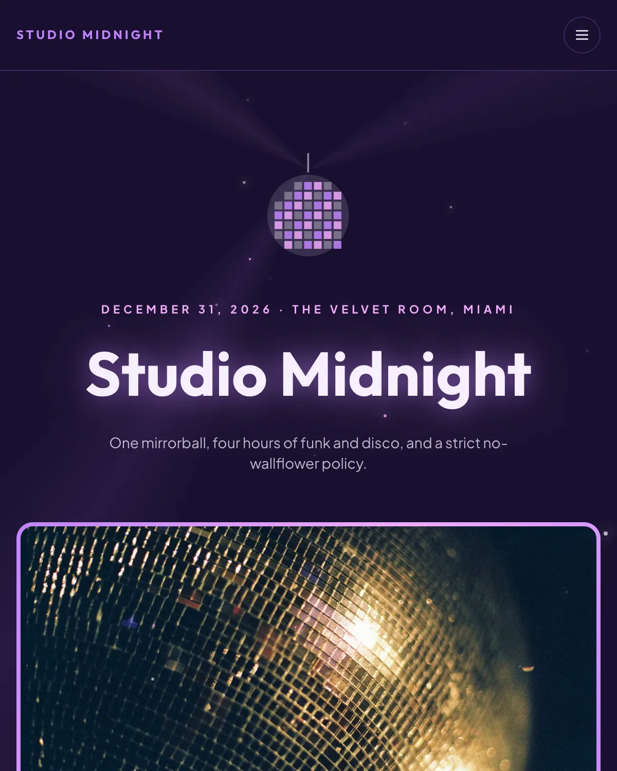 Mirrorball template preview