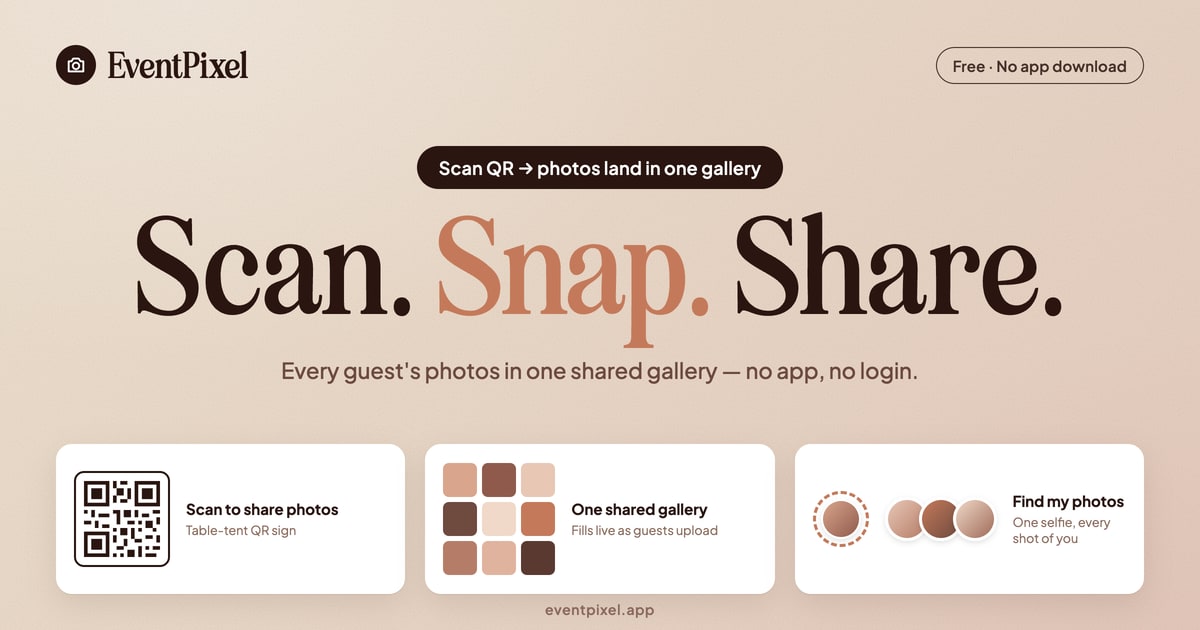 EventPixel — AI Photo Sharing for Weddings & Events